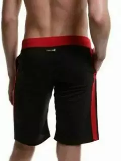 Влагаотталкивающие спортивные шорты на контрастной резинке черного цвета Seobean RT49639